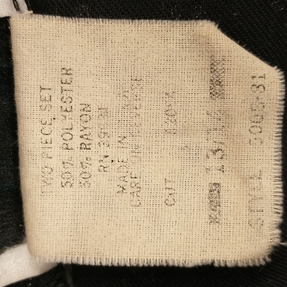 80s Does 40s Vintage Skirt Set Peplum Dress Modest Cotton by You Too Babes - Picture 7 of 15